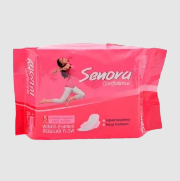 340609 - Queens Secrets 340609. Senora Confidence Wings (Folded) Regular Flow Sanitary Napkin 5 Pads - Image 1