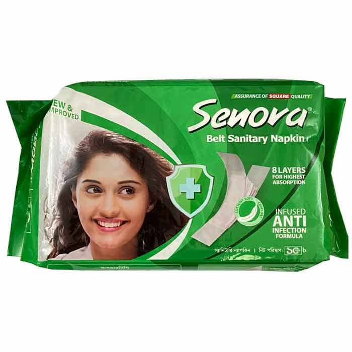 340612 - Queens Secrets 340612. Senora Sanitary Napkin (Belt System) 10 Pads - Image 1
